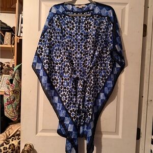 Michaels Blue and Black Geometric Tunic